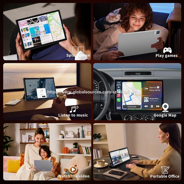 Tablet OEM Android 15 de 10,1 polegadas, Processador T606, 24GB de RAM, 128GB de Armazenamento, WiFi 5G para Entretenimento, Filmes, Vídeos e Uso Doméstico