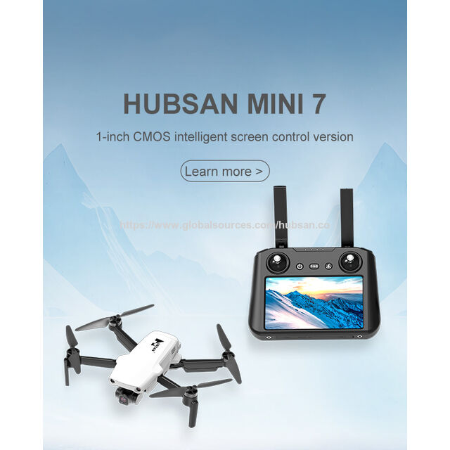 طائرة درون بكاميرا OEM لتسجيل حفلات الزفاف HUBSAN MINI 7 WiFi مع شاشة، وحدة تحكم ذكية، درون قابل للطي