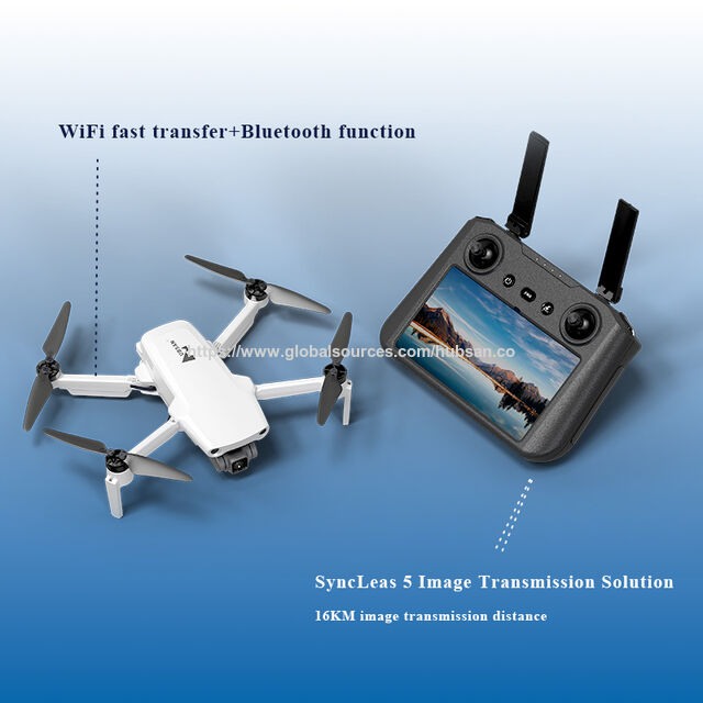 طائرة درون بكاميرا OEM لتسجيل حفلات الزفاف HUBSAN MINI 7 WiFi مع شاشة، وحدة تحكم ذكية، درون قابل للطي