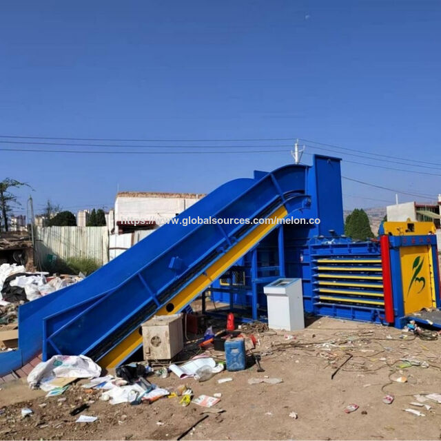ماكينة كبس ورق الكرتون الأفقي للخدمة الشاقة لإعادة التدوير على نطاق واسع