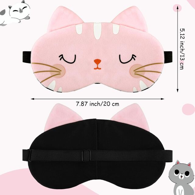 Masker Tidur Anak-Anak 4 Buah Masker Mata Hewan Lucu Masker Mata Tidur Lembut Penutup Mata Tidur Malam Masker Tidur Elastis yang Dapat Disesuaikan