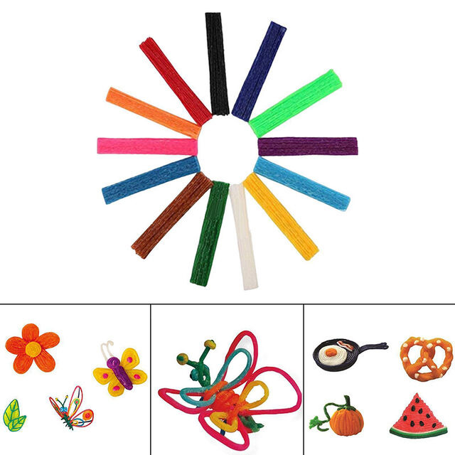 Venta al por mayor de fábrica, herramientas preescolares, manualidades artísticas para niños, cera de pipa, barras de cera de abeja, barras de hilo para niños