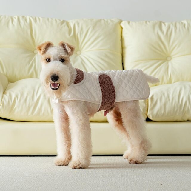 Chaleco Acolchado Cálido para Perros, Tejido Suave y Cómodo, Colores Retro y Diseños Elegantes, Resistente al Viento para Ropa de Mascotas de Otoño e Invierno al por mayor