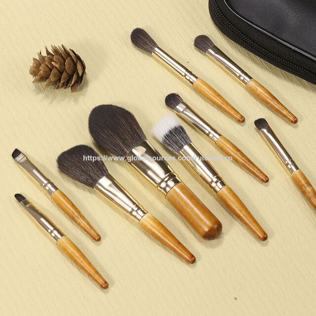 Neues Reise-Set mit weichen Make-up-Bürsten für Lidschatten, Foundation, Puder, Wimpern und Lippen