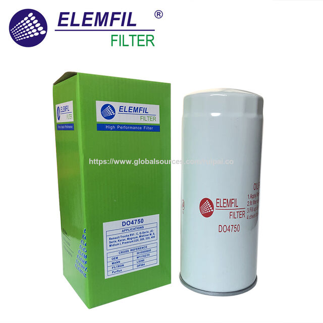 Oil filter DO4750 With high quality and full size Media, replace for 5010550600, W11102/11