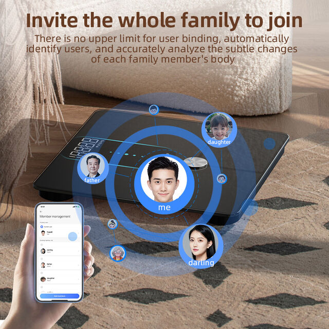 Körperfettwaage, Bluetooth WiFi, intelligent, präzise, kleine elektronische Waage, Körperfettmesswaage, präzise Messung