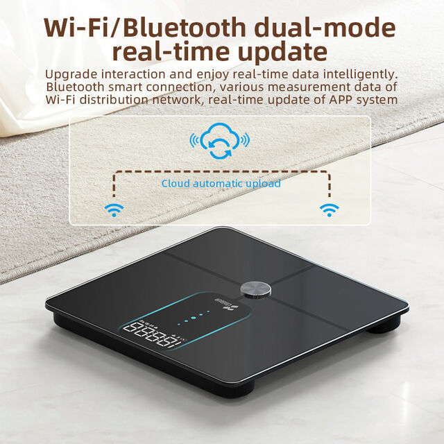 Körperfettwaage, Bluetooth WiFi, intelligent, präzise, kleine elektronische Waage, Körperfettmesswaage, präzise Messung