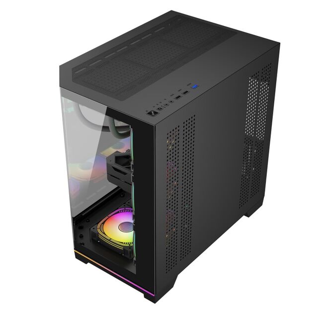 Reknow Fabrikpreis 2026 Kundenspezifisches ATX PC-Gehäuse Gaming-Gehäuse Gamer PC-Schrank Chassis Desktop-Gehäuse Tempered Glass Computergehäuse