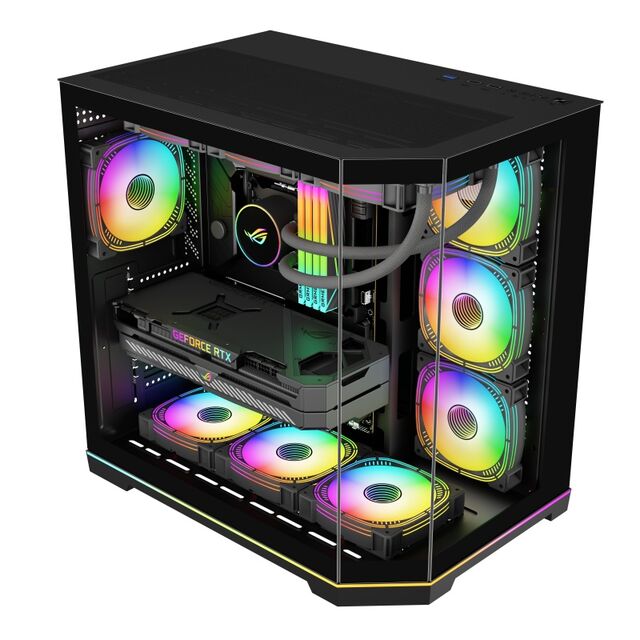 Reknow Fabrikpreis 2026 Kundenspezifisches ATX PC-Gehäuse Gaming-Gehäuse Gamer PC-Schrank Chassis Desktop-Gehäuse Tempered Glass Computergehäuse