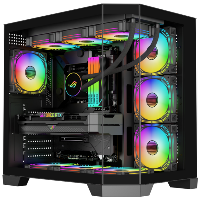 Reknow Fabrikpreis 2026 Kundenspezifisches ATX PC-Gehäuse Gaming-Gehäuse Gamer PC-Schrank Chassis Desktop-Gehäuse Tempered Glass Computergehäuse