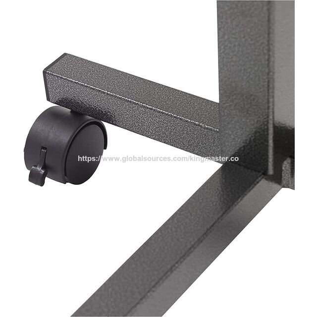 Meja Laptop Mobile Duduk yang Dapat Disesuaikan Ketinggiannya Klasik, Meja Ergonomis, Datar (60cm), Hitam Legam