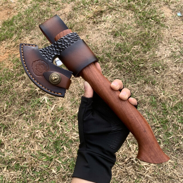 Machado de montanha para exterior, machado forjado à mão, machado multifuncional para campismo, corte de lenha e lenha, machado de combate a incêndios