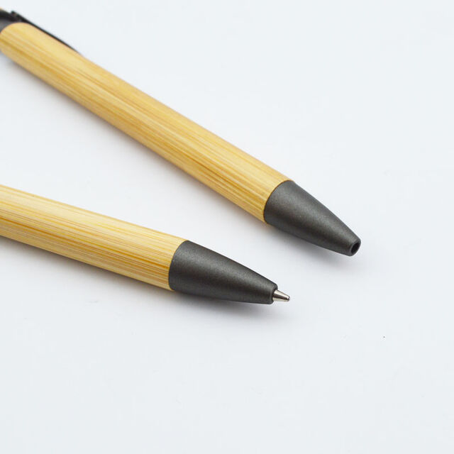 Caneta Promocional Ecológica de Madeira com Toque de Bambu, Caneta Esferográfica com Caneta Stylus e Impressão de Logotipo Personalizado