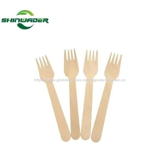 Couverts en Bois de Qualité Alimentaire, Recyclables, Biodégradables et Écologiques, Emballage Personnalisé, Vente Directe d'Usine