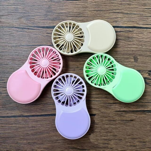 Ventilateur de bureau rechargeable avec miroir, ventilateur à main, miroir de beauté, mini ventilateur de poche portable pour le refroidissement extérieur, cadeau Promate pour l'été