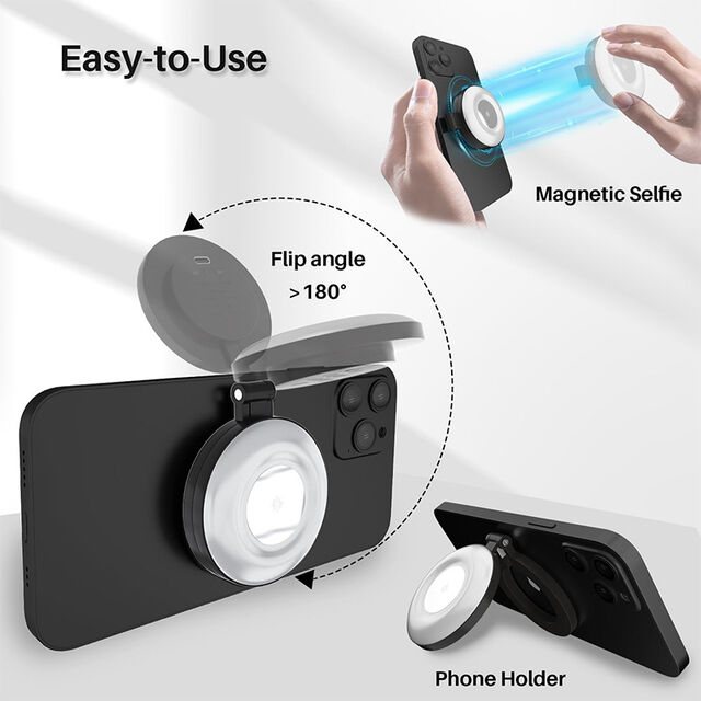 Bestseller Magnetische LED-Füllleuchte mit Spiegel Selfie Füll-LED-Leuchte Vlogging-Leuchte