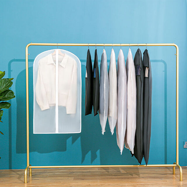 Housse de Vêtement Suspendue, Housses de Protection pour Vêtements, Sacs à Costume en Plastique avec Fenêtre Transparente