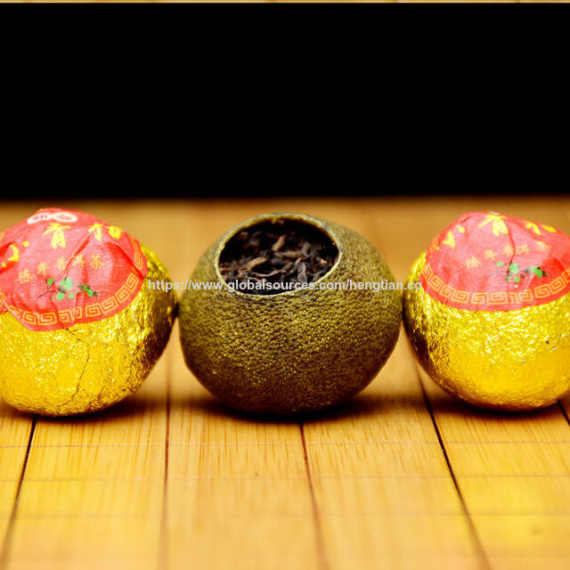 Citrus Infusion Pu-Erh Tee Detox Box mit gealterter Mandarinenschale für traditionelles chinesisches Wohlbefinden