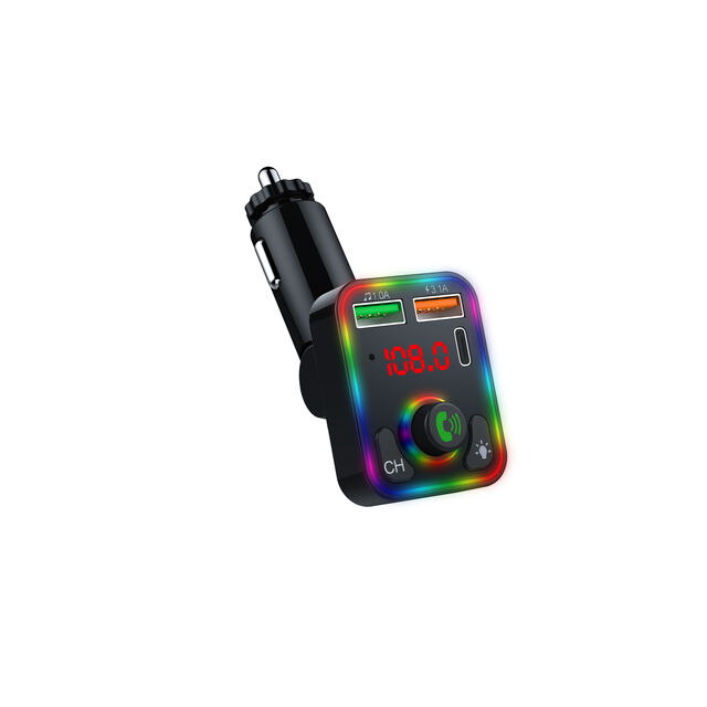 LED FM Transmitter Bluetooth 5.0 Kfz-Kit Dual USB Autoladegerät
