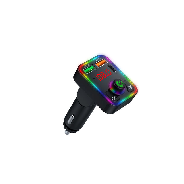LED FM Transmitter Bluetooth 5.0 Kfz-Kit Dual USB Autoladegerät
