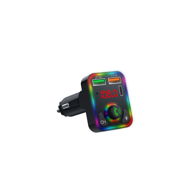 LED FM Transmitter Bluetooth 5.0 Kfz-Kit Dual USB Autoladegerät