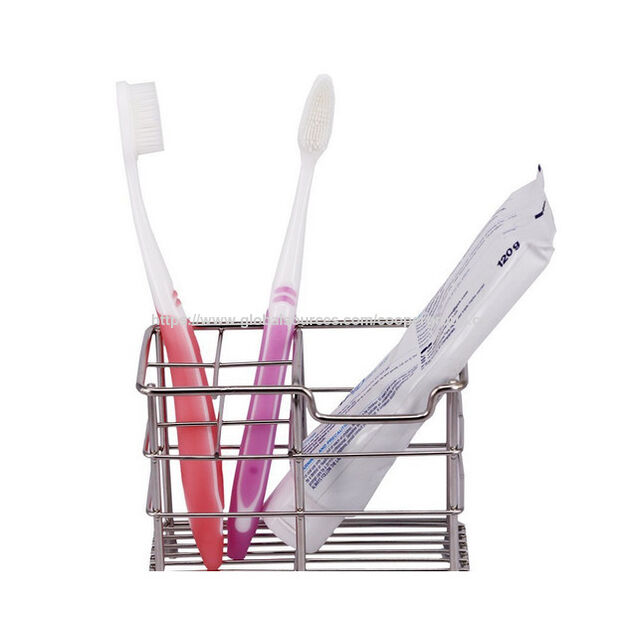 Suprimentos de banheiro ecológicos, suporte de escova de dentes de aço inoxidável para B2B