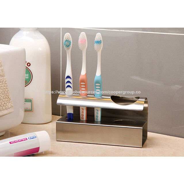 Suprimentos de banheiro ecológicos, suporte de escova de dentes de aço inoxidável para B2B