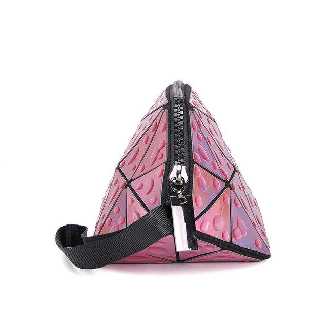 Kosmetiktasche mit Rautenmuster, PU-Make-up-Tasche, faltbare PU-Make-up-Tasche, tragbare Kosmetiktasche, Hersteller von Make-up-Taschen
