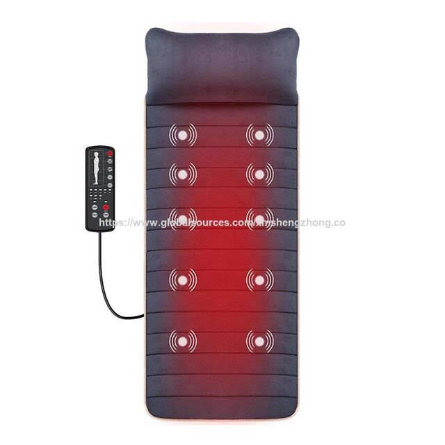 Matelas de Massage Vibrant Complet du Corps avec 10 Moteurs et Oreiller en Gros