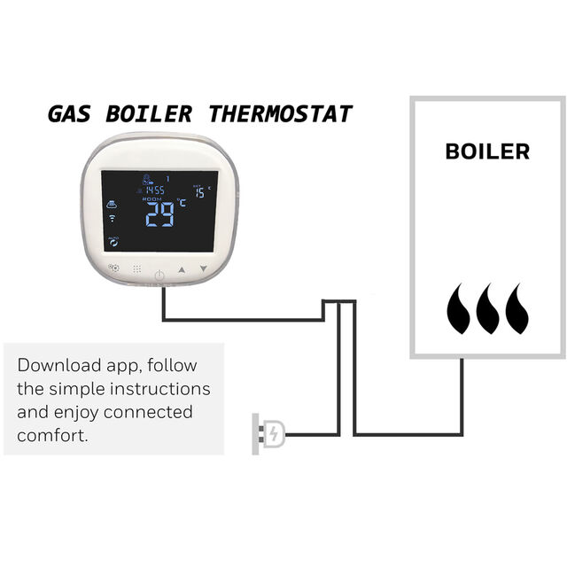 Termostato Inteligente WiFi y Controlador de Temperatura Programable para Caldera de Gas