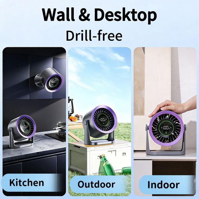 Kipas Angin Meja/Dinding, Desain Ultra-Tenang/Hemat Ruang, Wajib Dimiliki untuk Kantor, Ruang Keluarga, Istirahat di Kamar Tidur dan Penggunaan Sehari-hari