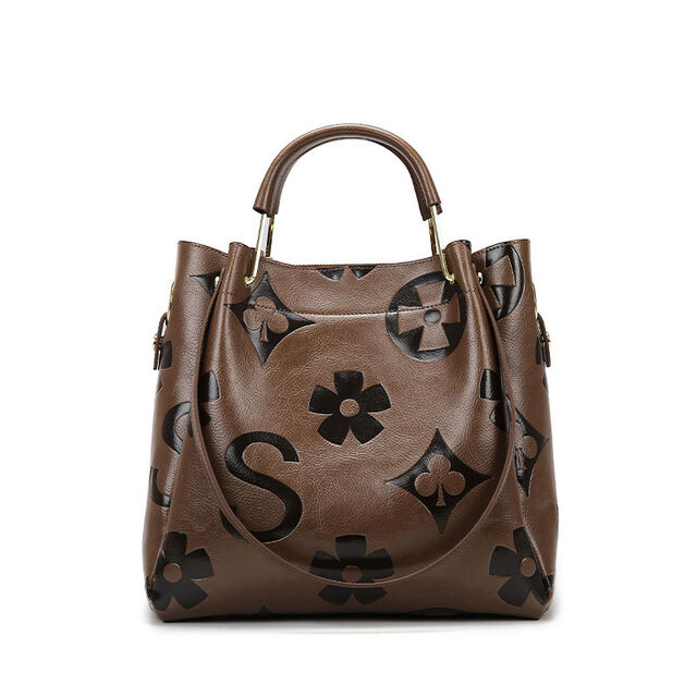 Damenhandtasche, Tragetasche mit großem Fassungsvermögen, modische geprägte Beuteltasche