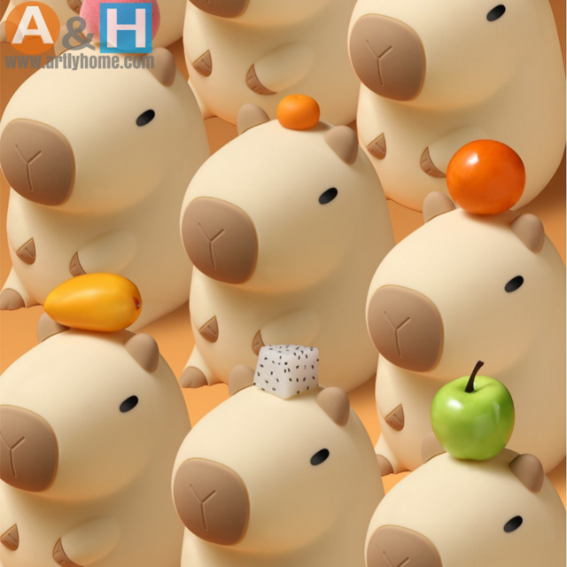 Capybara-Spielzeug, Leuchtspielzeug, Nachtlicht, Entzückende Capybara-Entspannungslampe - Sanftes Nachtlicht zur Stressbewältigung & ruhiger Begleiter