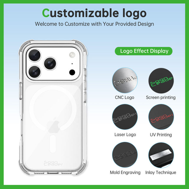 Coque Transparente Anti-Rayures de Qualité Militaire Antichoc avec Chargement sans Fil Magnétique pour iPhone 17 Pro Max - Design Clear Mars 2026