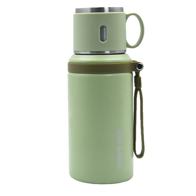 Copo térmico simples de grande capacidade, copo com tampa tipo tigela de aço inoxidável 316, separação de chá e água, copo portátil para exterior