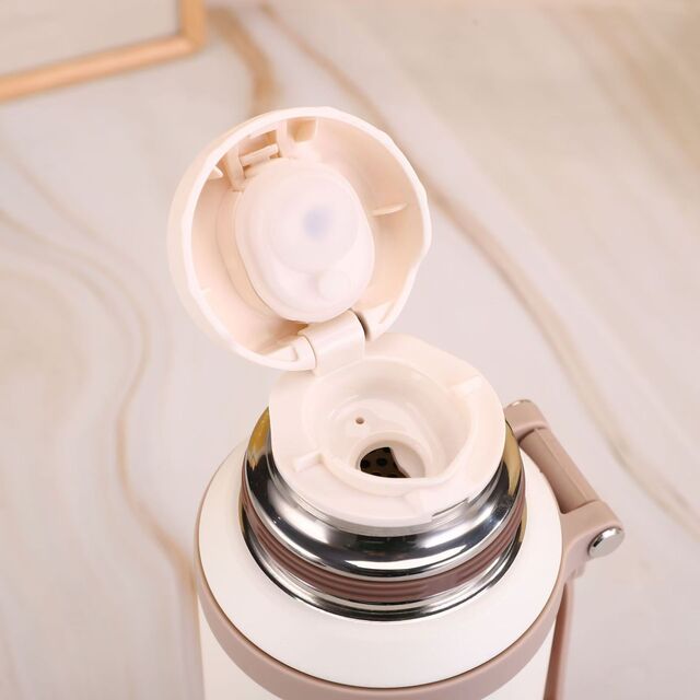 Copo térmico simples de grande capacidade, copo com tampa tipo tigela de aço inoxidável 316, separação de chá e água, copo portátil para exterior