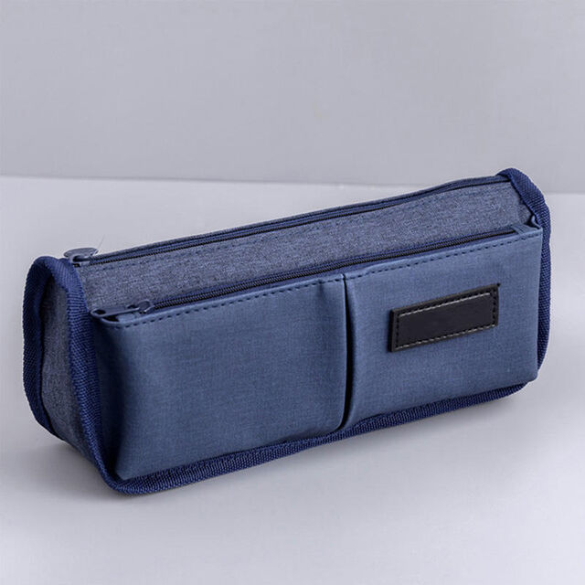 Wholesale Cheap Creative Minimalist Canvas Pen Bag Large Capacity Letter Waterproof Fashion School Office Pencil Case Zipper