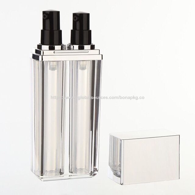 Doppelwandige Airless-Flasche mit Acryl-Außenhülle für Kosmetikverpackungen, 30 ml