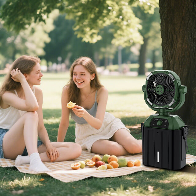 16000mAh 6L Camping-Lüfter mit Wasserbehälter und Sicherheitsverschluss, Outdoor-Lüfter mit extrem langer Akkulaufzeit