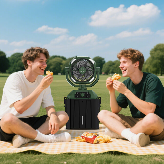 16000mAh 6L Camping-Lüfter mit Wasserbehälter und Sicherheitsverschluss, Outdoor-Lüfter mit extrem langer Akkulaufzeit
