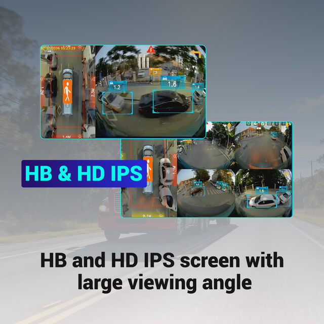 Système de Vue Panoramique 360 3D STONKAM OEM ODM avec 4 Caméras et Moniteur 7 pouces pour Camions, Bus et Véhicules Commerciaux avec BSD