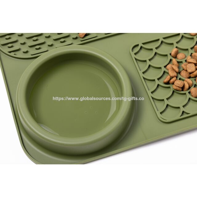 Tapis à Léchage Antidérapant en Silicone pour Animaux de Compagnie, Gamelle Anti-Glouton, Facile à Nettoyer, Multifonctionnel pour Toutes Races de Chiens