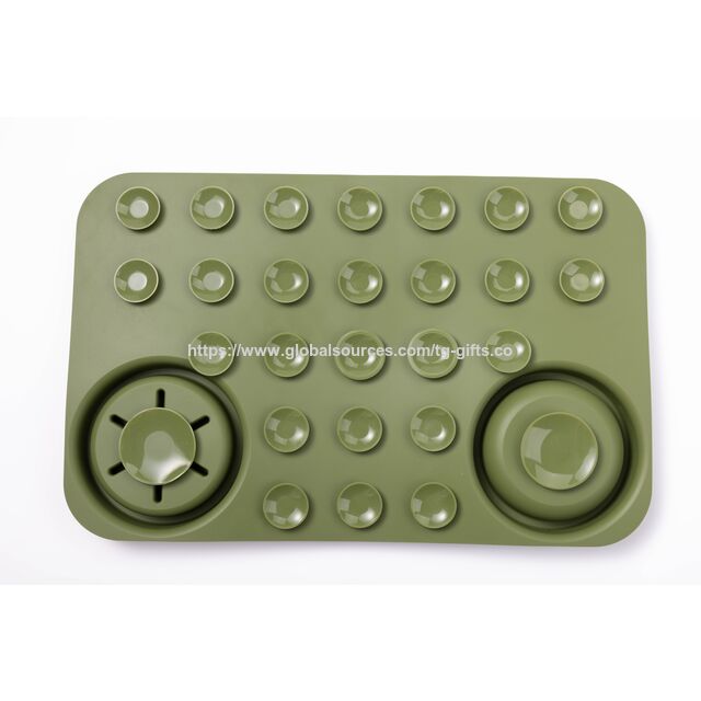 Tapis à Léchage Antidérapant en Silicone pour Animaux de Compagnie, Gamelle Anti-Glouton, Facile à Nettoyer, Multifonctionnel pour Toutes Races de Chiens