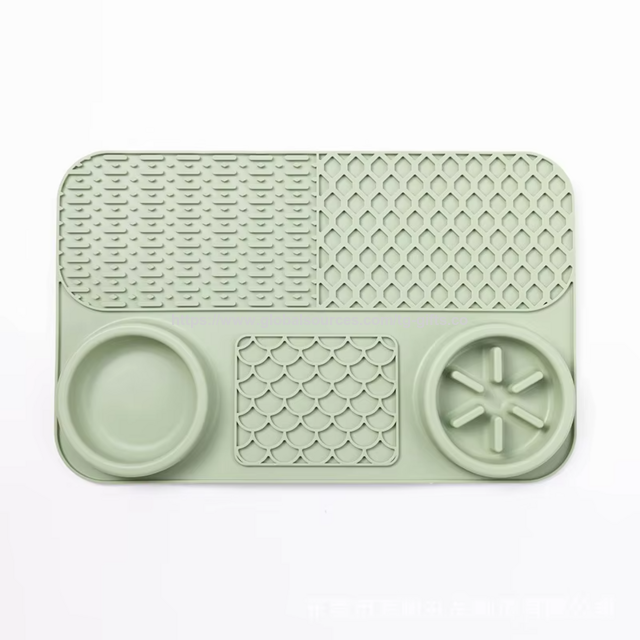 Tapis à Léchage Antidérapant en Silicone pour Animaux de Compagnie, Gamelle Anti-Glouton, Facile à Nettoyer, Multifonctionnel pour Toutes Races de Chiens