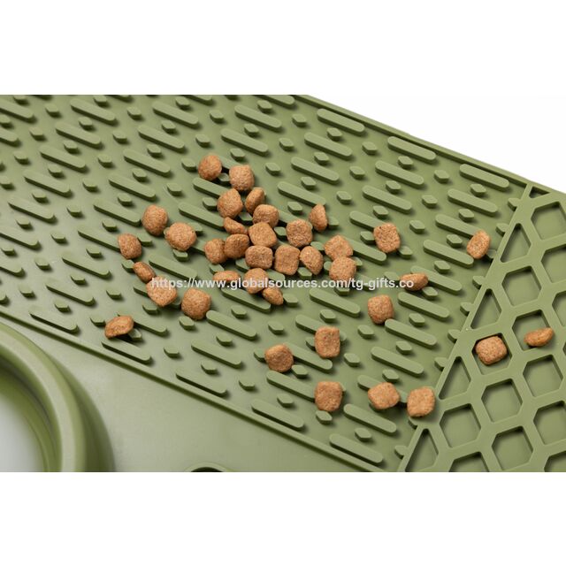 Tapis à Léchage Antidérapant en Silicone pour Animaux de Compagnie, Gamelle Anti-Glouton, Facile à Nettoyer, Multifonctionnel pour Toutes Races de Chiens