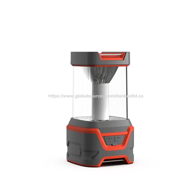 Linterna de camping LED recargable OEM al por mayor de 500 lúmenes, salida USB/banco de energía