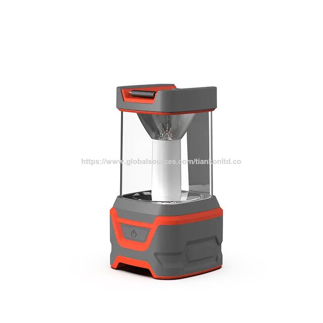 Linterna de camping LED recargable OEM al por mayor de 500 lúmenes, salida USB/banco de energía