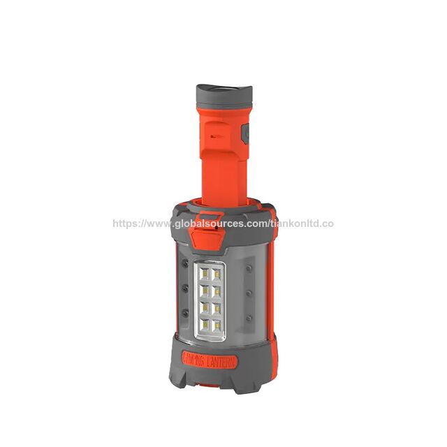 Linterna de camping OEM al por mayor, luz de trabajo LED multifunción recargable, antorcha extraíble, luz de advertencia incorporada