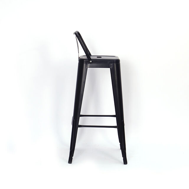 Moderner, minimalistischer Barhocker aus Eisenkunst mit Rückenlehne für Bar & Empfang