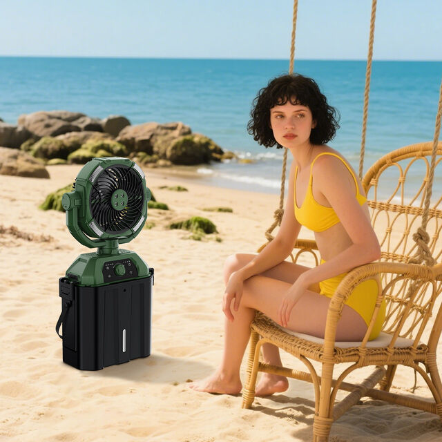 Exklusives Angebot für Händler: Hochleistungs-Campingventilator mit Eimeradapter, sicherer Schnalle, kundenspezifisch für Outdoor-Marken